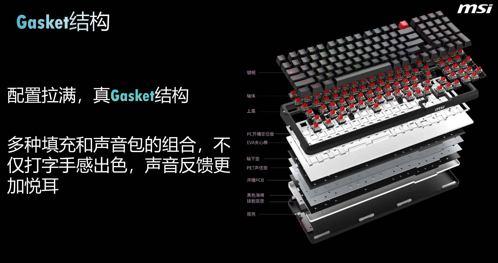 盘评测：249元的高性价比游戏办公利器j9九游会登录微星GK500W暗夜键(图2)